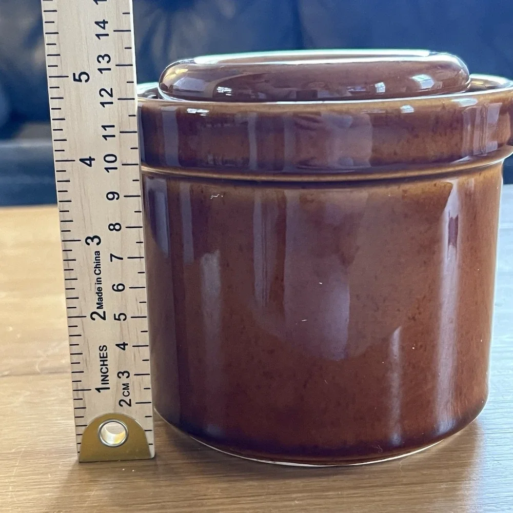 Vintage Pfaltzgraff Compatibles Brown Canister 1 Qt Lidded Stoneware Rustic Farm